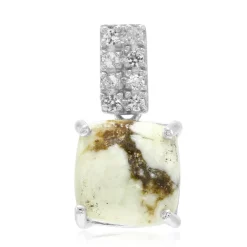 Magnesit-Silberanhänger