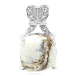 Magnesit-Silberanhänger