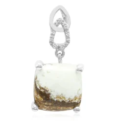 Magnesit-Silberanhänger
