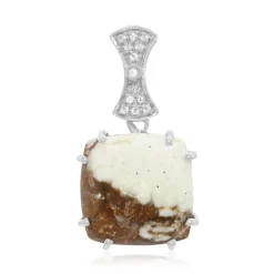 Magnesit-Silberanhänger