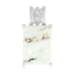 Magnesit-Silberanhänger