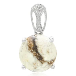 Magnesit-Silberanhänger