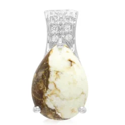 Magnesit-Silberanhänger