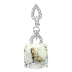 Magnesit-Silberanhänger