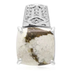 Magnesit-Silberanhänger