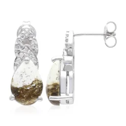Magnesit-Silberohrringe