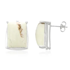 Magnesit-Silberohrringe