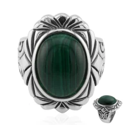 Malachit-Silberring (Art of Nature)