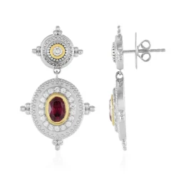 Malawi-Granat-Silberohrringe (Dallas Prince Designs)