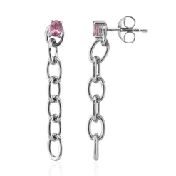 Malaya-Granat-Silberohrringe