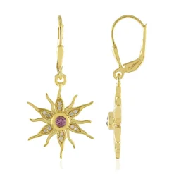 Malaya-Granat-Silberohrringe