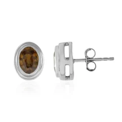 Mandarin-Zirkon-Silberohrringe