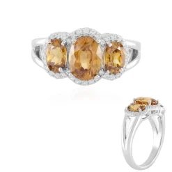 Mandarin-Zirkon-Silberring