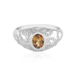 Mandarin-Zirkon-Silberring