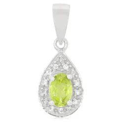 Mandschurischer Peridot-Silberanhänger