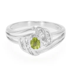 Mandschurischer Peridot-Silberring