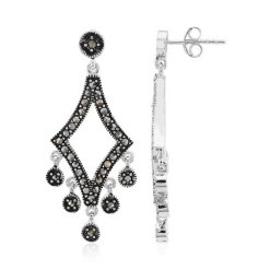 Markasit-Silberohrringe