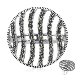 Markasit-Silberring (Annette classic)