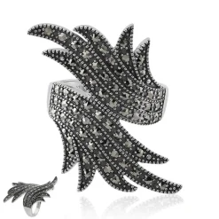 Markasit-Silberring (Annette classic)