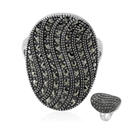 Markasit-Silberring (Annette classic)