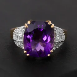 Marokkanischer Amethyst-Goldring