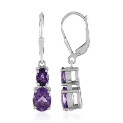 Marokkanischer Amethyst-Silberohrringe