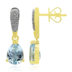 Medina-Aquamarin-Goldohrringe