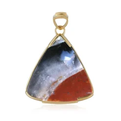 Mehrfarbiger Chalzedon-Silberanhänger (Bali Barong)