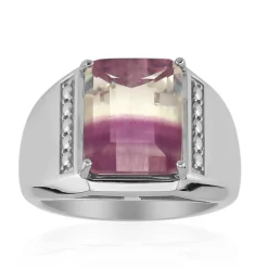 Mehrfarbiger Fluorit-Silberring (Pallanova)