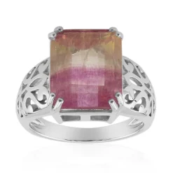 Mehrfarbiger Fluorit-Silberring (Pallanova)