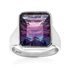 Mehrfarbiger Fluorit-Silberring (CUSTODANA)