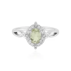 Merelani-Mint-Granat-Silberring