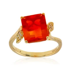 Mexikanischer Feueropal-Goldring (Smithsonian)