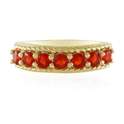 Mexikanischer Feueropal-Silberring