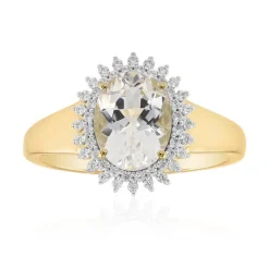 Mexikanischer Pinkfarbener Danburit-Goldring