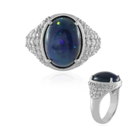 Mezezo-Opal-Silberring (Adela Silber)