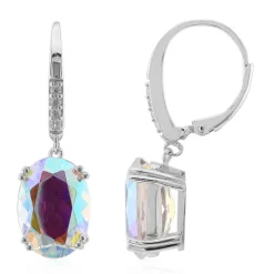 Mondlicht-Quarz-Silberohrringe