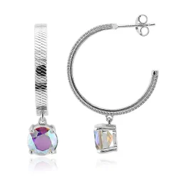 Mondlicht-Quarz-Silberohrringe