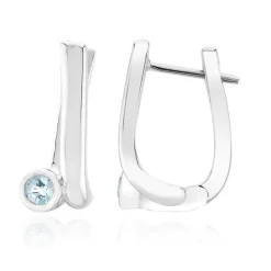 Mosambik-Aquamarin-Silberohrringe (Pallanova)