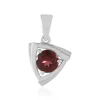 Mosambik-Granat-Silberanhänger
