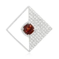 Mosambik-Granat-Silberanhänger