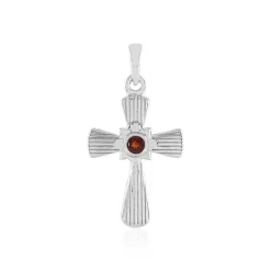 Mosambik-Granat-Silberanhänger