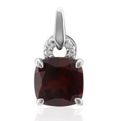Mosambik-Granat-Silberanhänger