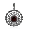 Mosambik-Granat-Silberanhänger (Annette classic)