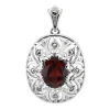Mosambik-Granat-Silberanhänger (Annette classic)
