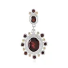 Mosambik-Granat-Silberanhänger mit Gold (Granulieren)