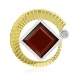 Mosambik-Granat-Silberanhänger