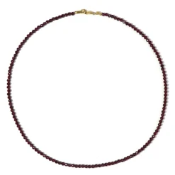 Mosambik-Granat-Silberhalskette