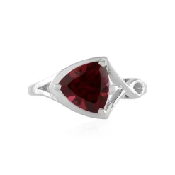 Mosambik-Granat-Silberring