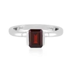 Mosambik-Granat-Silberring